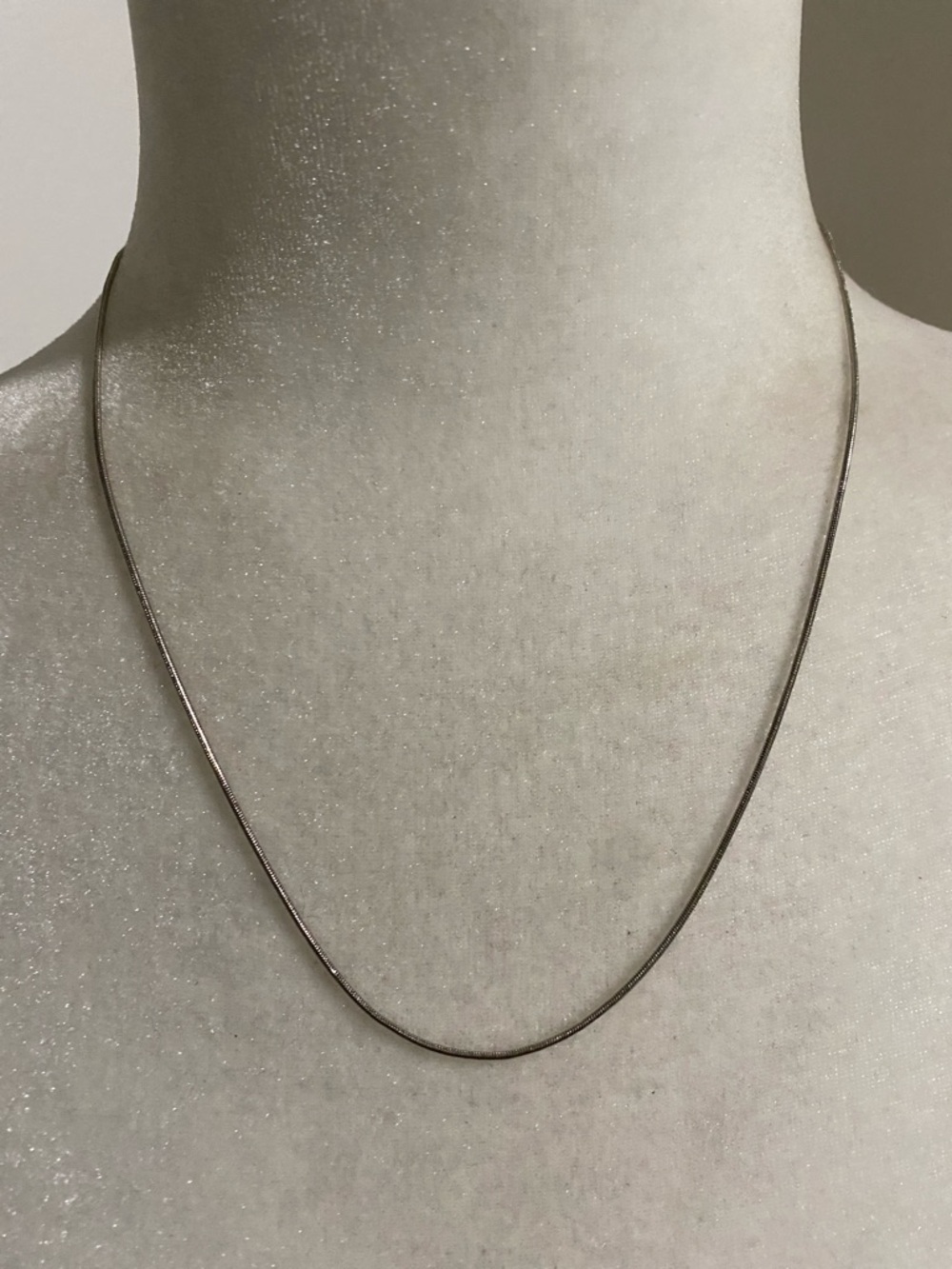 Minimalist Silver Snake Chain Necklace - Sterling Silver Modern Style - Picture 1 of 7